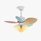 Liora Colorful Glass Ceiling Fan Light