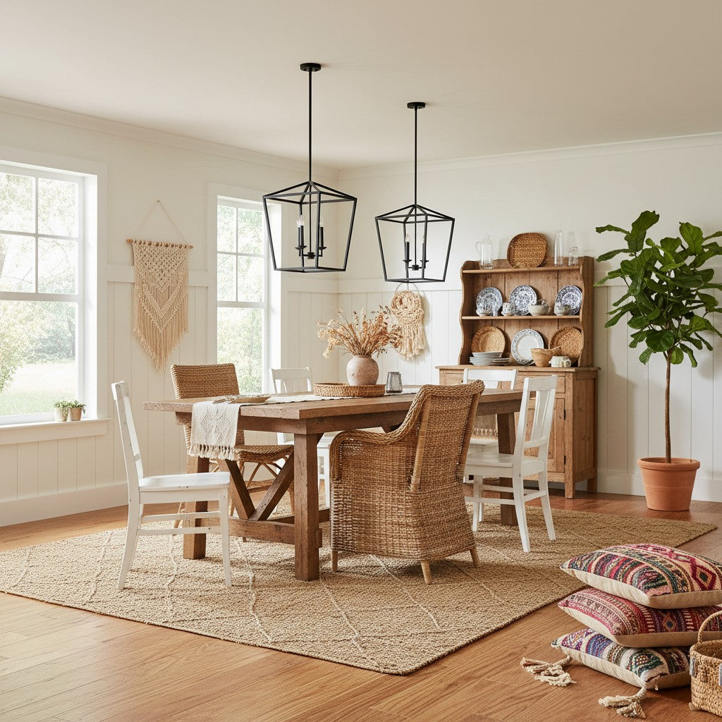 Lodge Lantern Brass Pendant Light