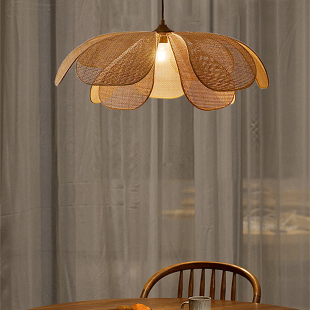 Ritta Handmade Pendant Light, Rattan/Willow Weave