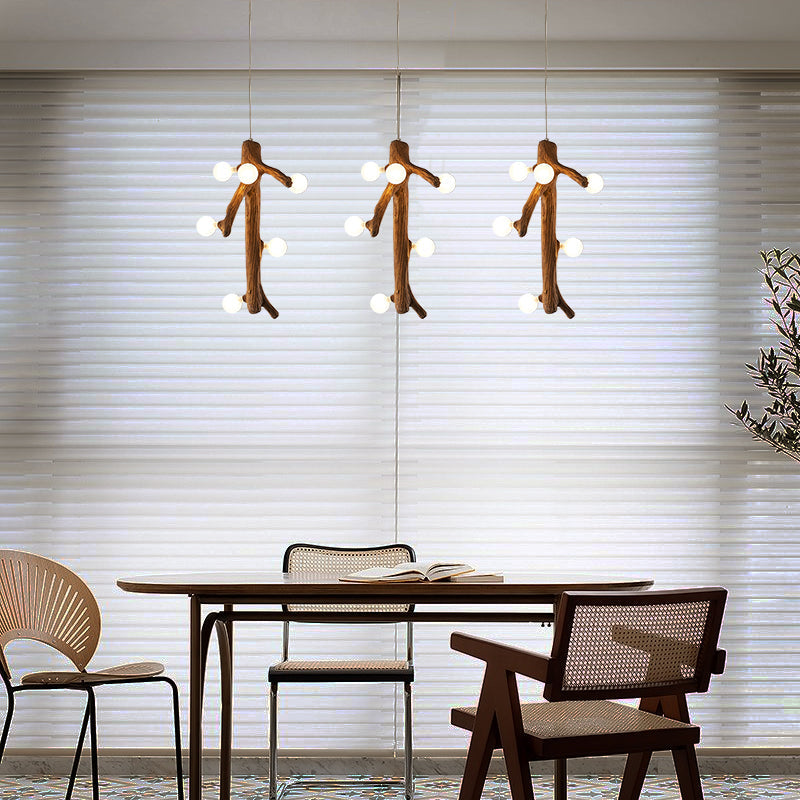 Epoch Nordic LED Chandelier Wood Living Dining Room Bedroom