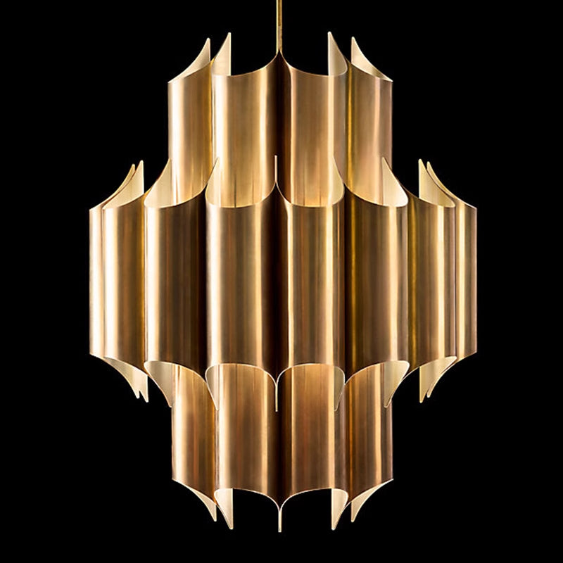 Arisha Simple Retro Creative Chandelier Brass Bedroom