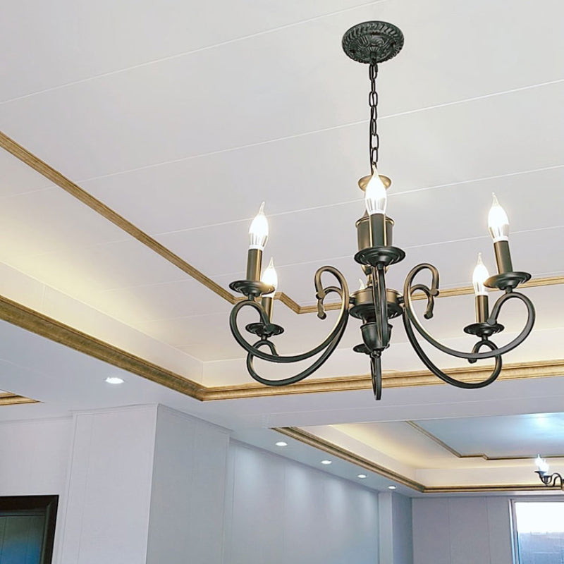 Silva Creative Retro Candle Chandelier Bedroom
