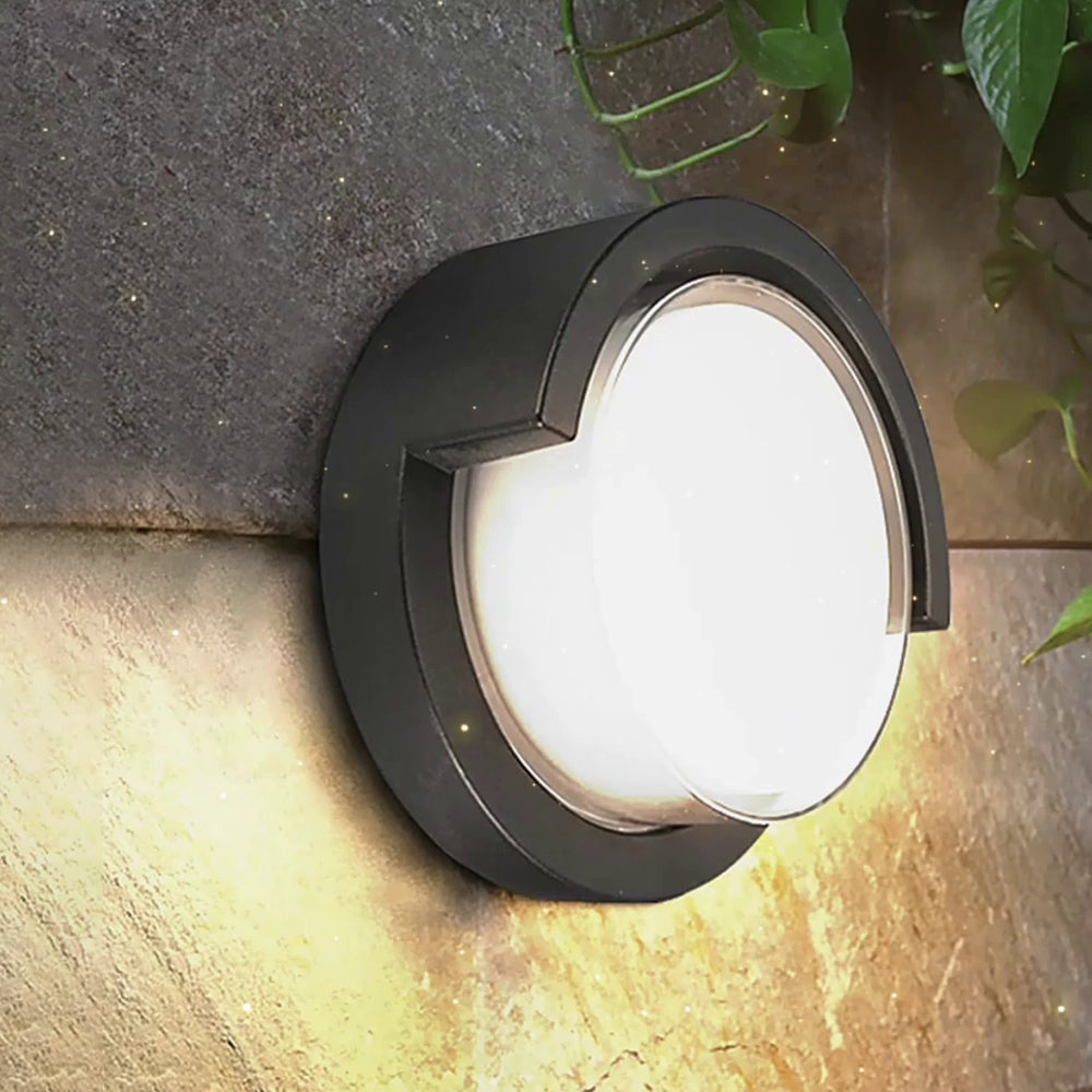 Ray Modern Round Rectangular Acrylic Outdoor Wall Lamp
