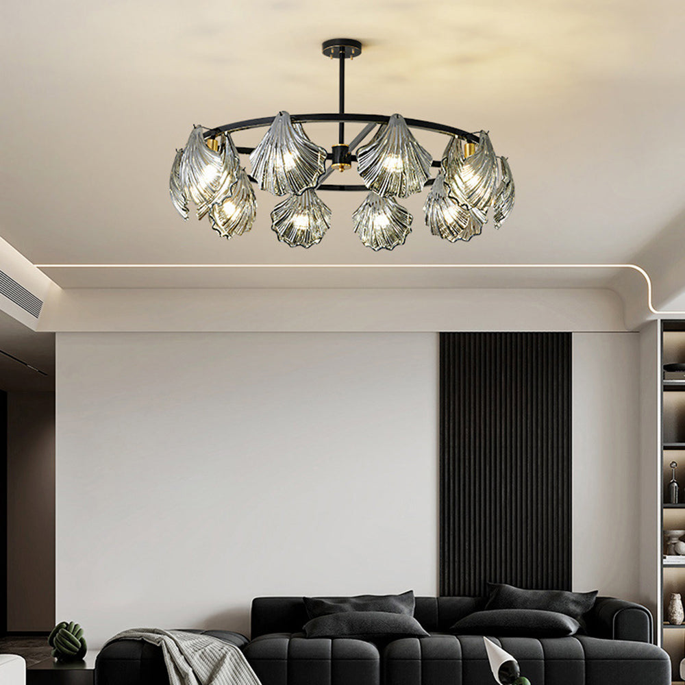 Kristy Modern Annular And Glass Pendant Light