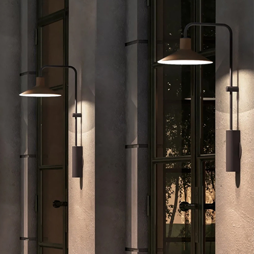Arisha Modern Minimalist Wide Cone Shape Outdoor Waterproof Wall Lamp