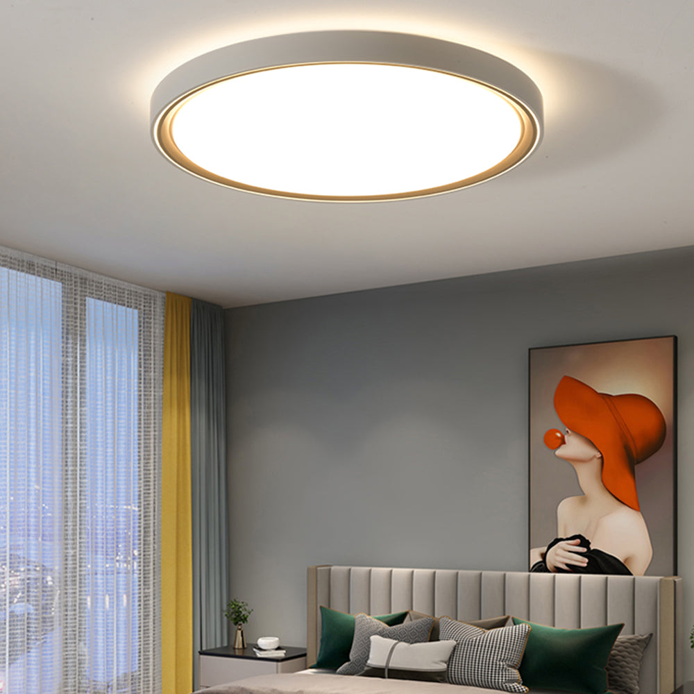 Arisha Minimalist Round Square Acrylic Flush Mount Ceiling Light