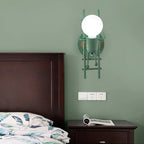 Arisha Industrial Man Wood Wall Light