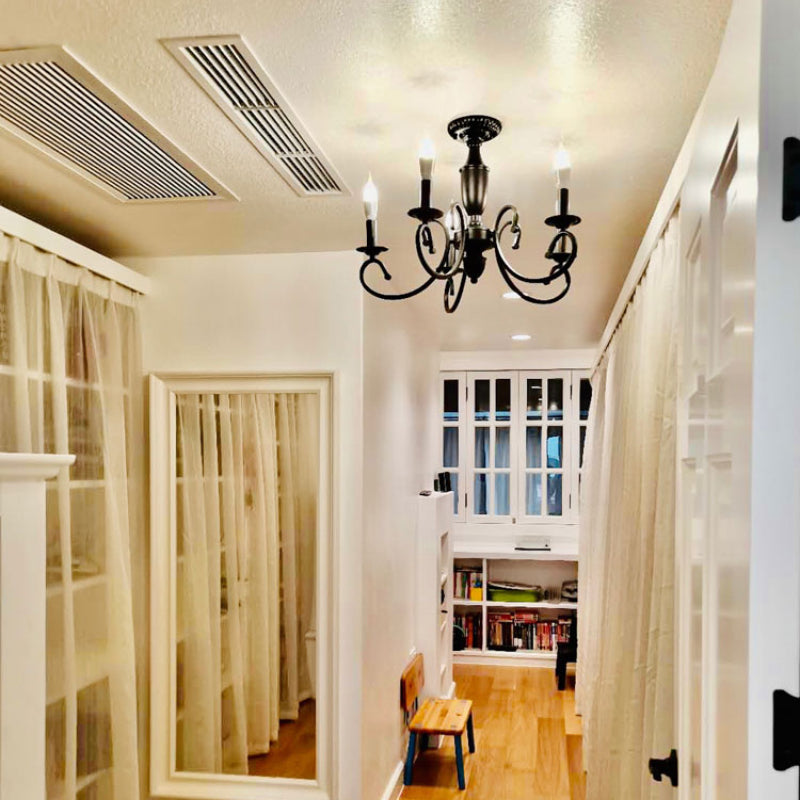 Silva Creative Retro Candle Chandelier Bedroom