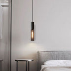 Arisha Industrial Cylindrical Pendant Light, Cement  Wabi-Sabi