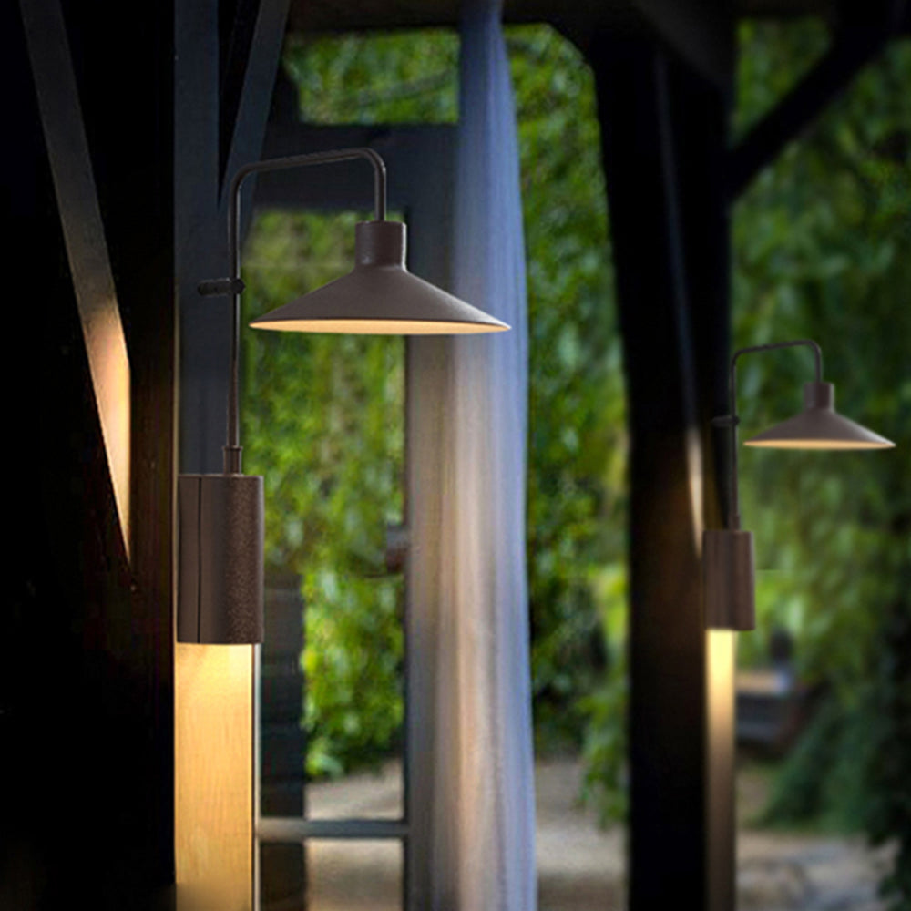 Arisha Modern Minimalist Wide Cone Shape Outdoor Waterproof Wall Lamp