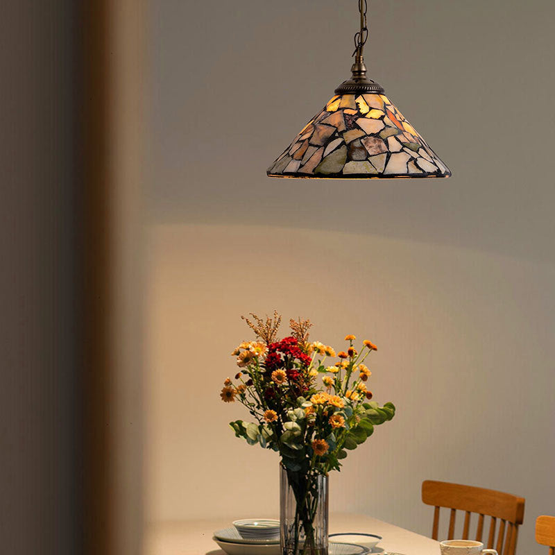Tiffany Vintage LED Pendant Light Glass Living Room/Bedroom