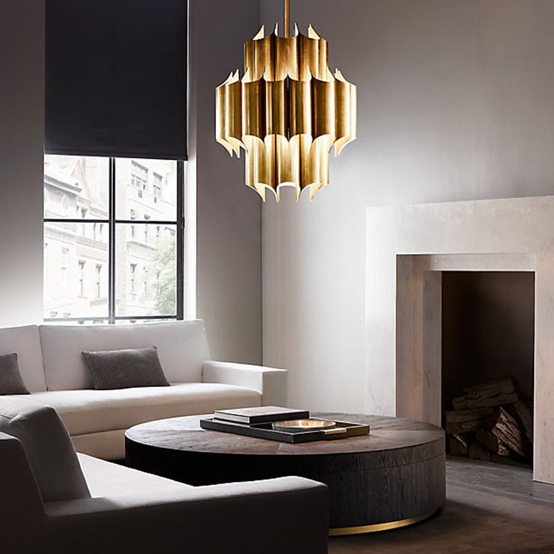 Arisha Simple Retro Creative Chandelier Brass Bedroom