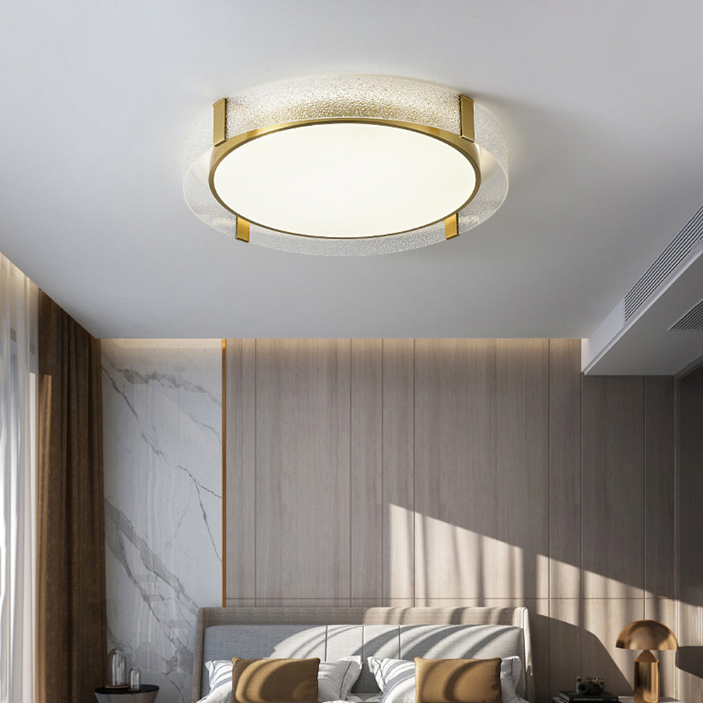 Arisha Modern Round Glass Flush Mount Ceiling Light