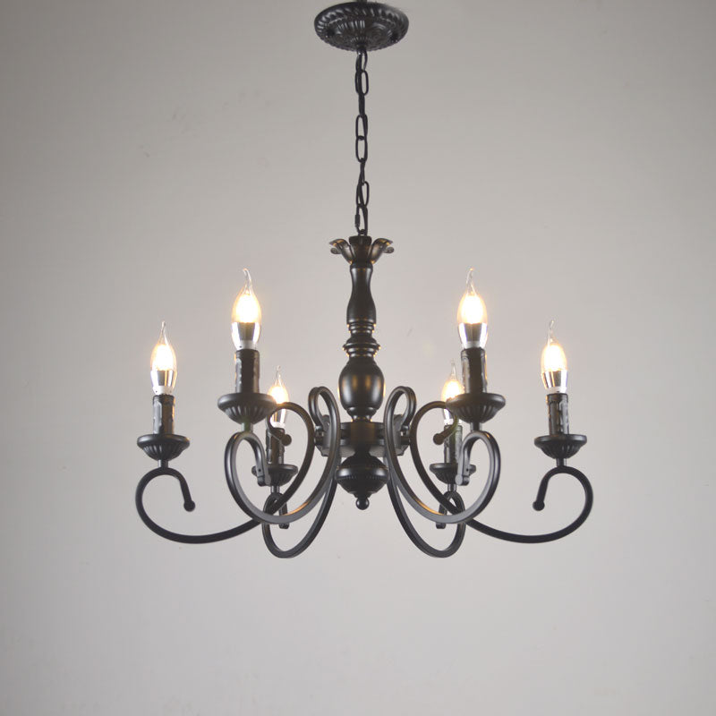 Silva Creative Retro Candle Chandelier Bedroom