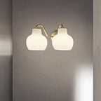 Valentina Vintage Dome LED Glass Wall Lamp For Mirror