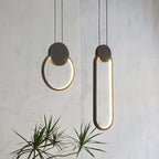 Arisha Modern Minimalist LED Hanging Pendant Lights Black White Bedroom