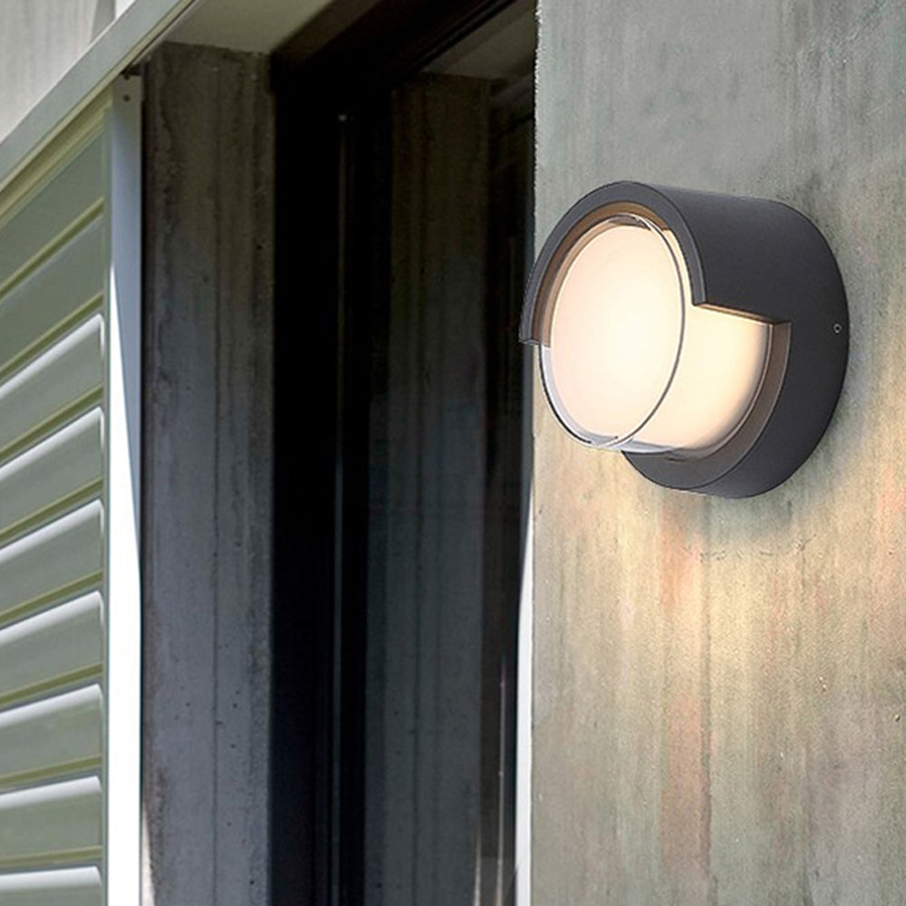 Ray Modern Round Rectangular Acrylic Outdoor Wall Lamp
