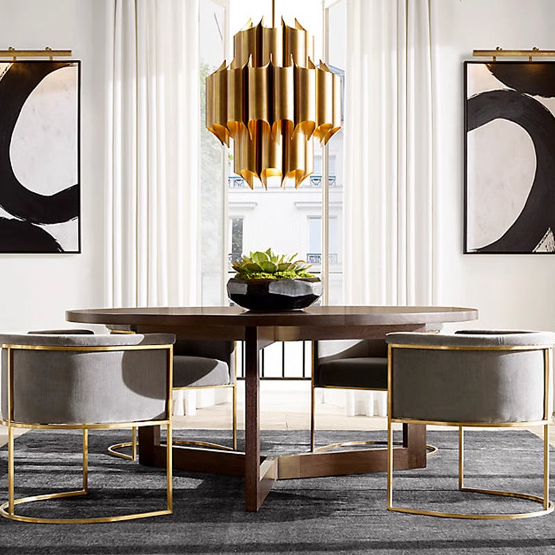 Arisha Simple Retro Creative Chandelier Brass Bedroom