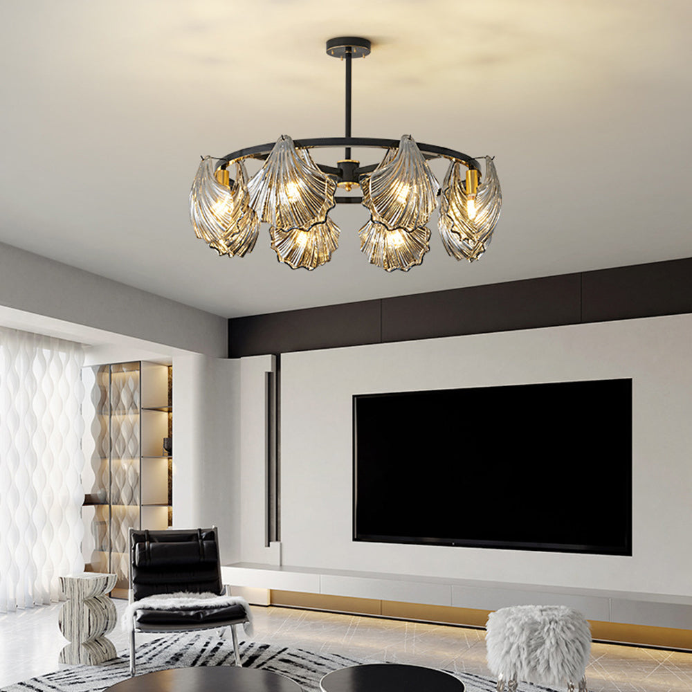 Kristy Modern Annular And Glass Pendant Light