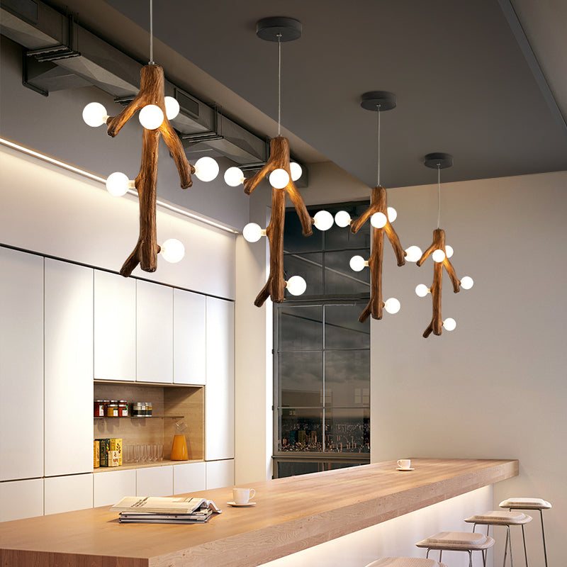 Epoch Nordic LED Chandelier Wood Living Dining Room Bedroom