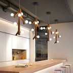 Epoch Nordic LED Chandelier Wood Living Dining Room Bedroom