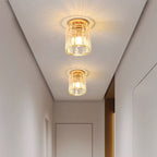 Arisha Modern Flush Mount Ceiling Light Black Gold Glass Bedroom