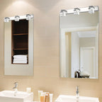 Arisha Modern Square Crystal Vanity Wall Lamp, Bedroom/Bathroom