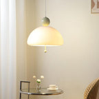 Valentina Modern Pendant Light White Glass Bedroom/Hallway