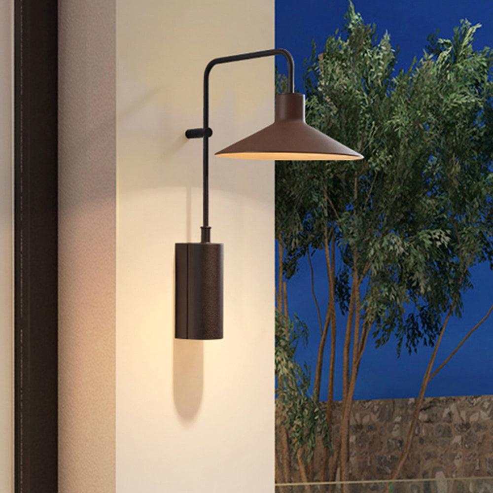 Arisha Modern Minimalist Wide Cone Shape Outdoor Waterproof Wall Lamp