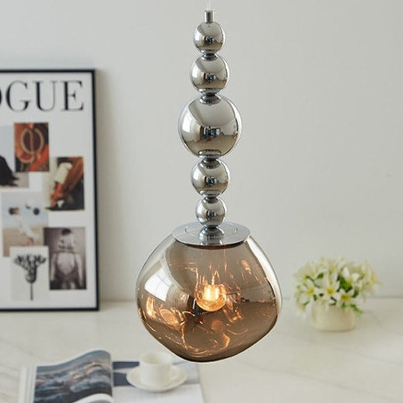 Valentina Retro LED Pendant Light Chrome /Acrylic Bedroom