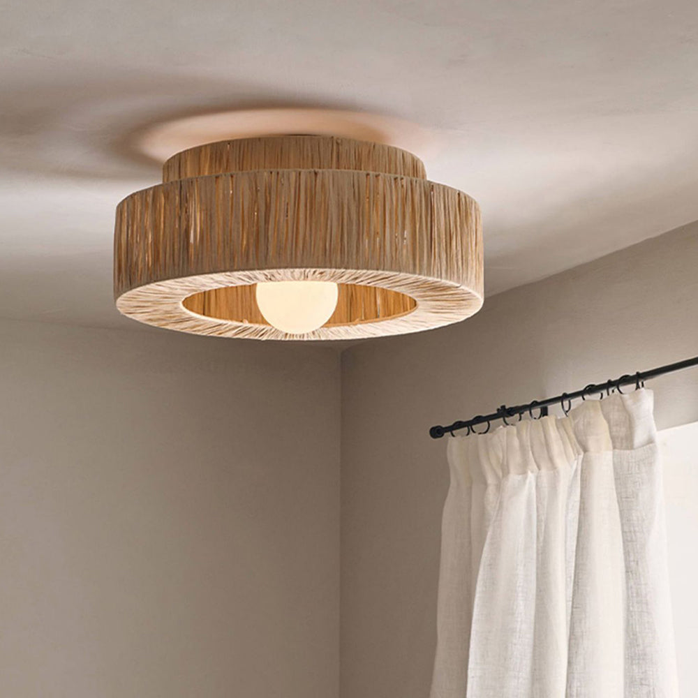 Hermes Rattan Pendant Light 3 Style