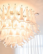 Aurora Ceiling Lamp Clear Glass Wave Layered Elegant