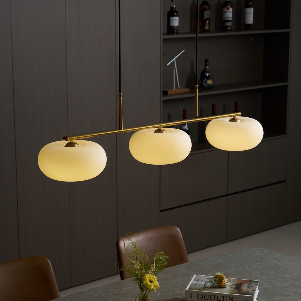 Valentina Cream Cluster Pendant Light, 3 Heads