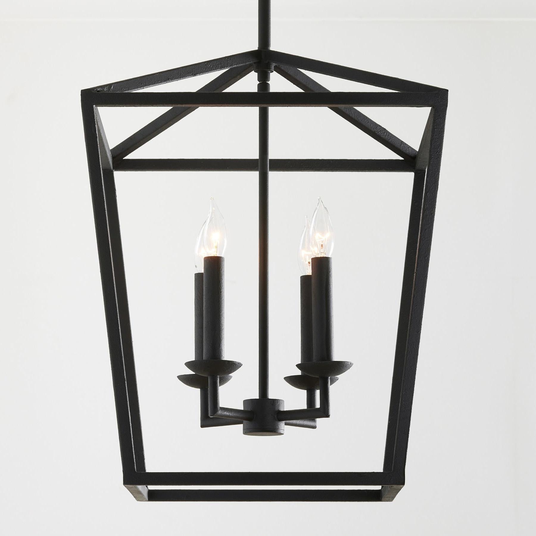 Lodge Lantern Brass Pendant Light