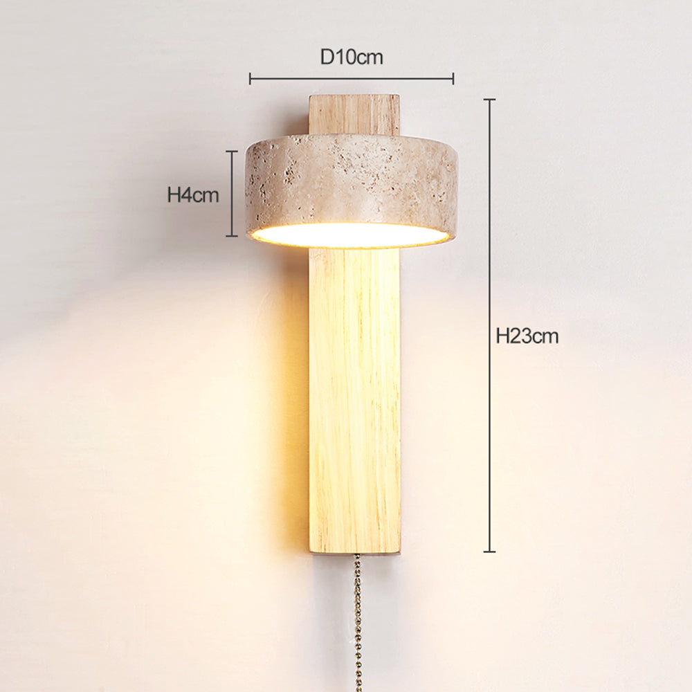 Ritta Wall Light Travertine Wood - Letslighting