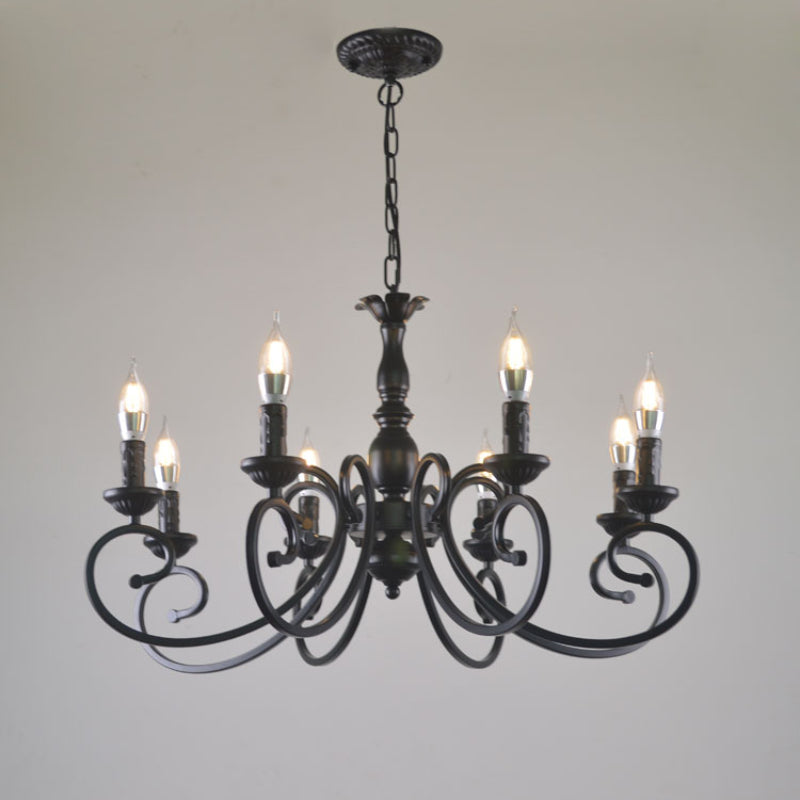 Silva Creative Retro Candle Chandelier Bedroom