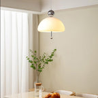 Valentina Modern Pendant Light White Glass Bedroom/Hallway