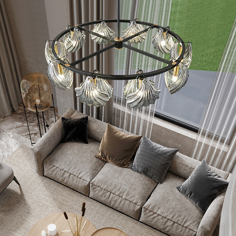 Kristy Modern Annular And Glass Pendant Light