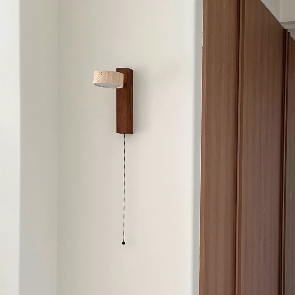 Ritta Wall Light Travertine Wood - Letslighting