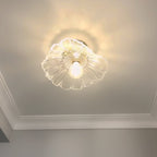 Arisha Art Deco Flower Glass Flush Mount Ceiling Light