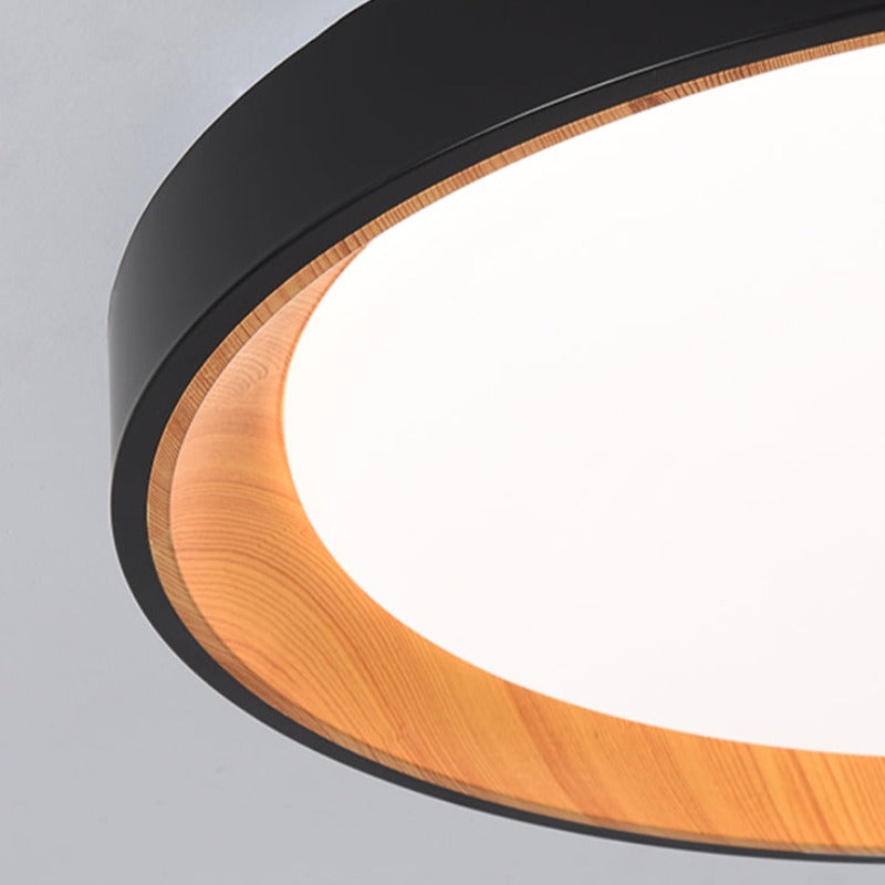 Arisha Modern LED Flush Mount Lighting Wood Acrylic Kitchen