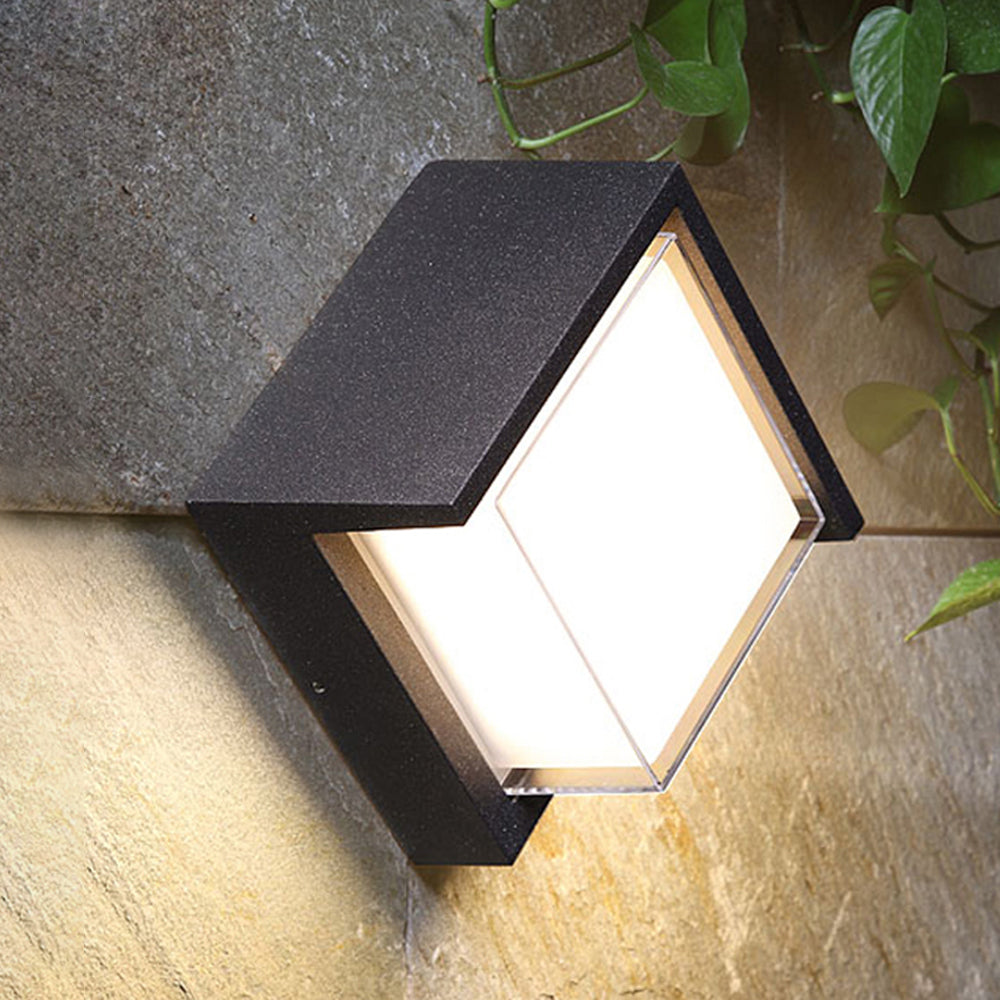 Ray Modern Round Rectangular Acrylic Outdoor Wall Lamp