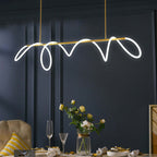 Arisha Curved & Linear Semi Flush Mount Ceiling Light