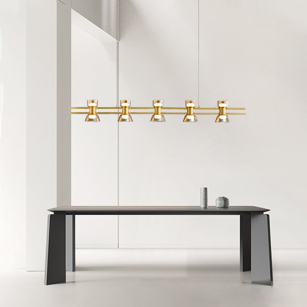 Arisha Modern Linear Linear Pendant Lamp Golden