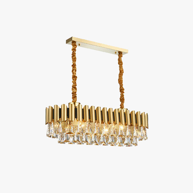 Kristy Rectangular Luxury Crystal Chandelier Small