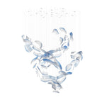 Brush Contemporary Glass Chandelier