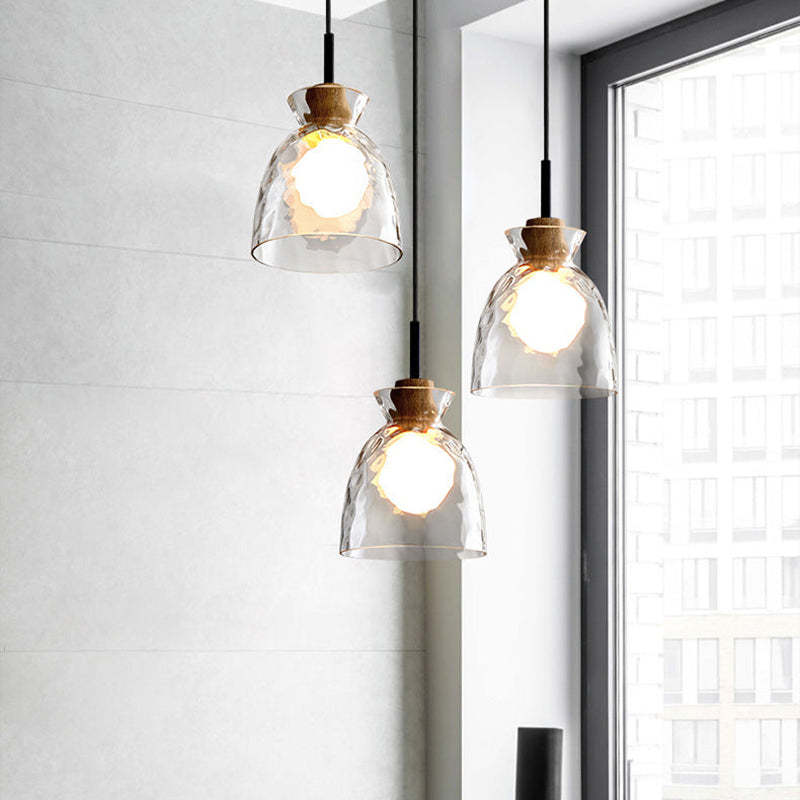 Arisha Minimalist Geometric Glass Pendant Light, Dining Room