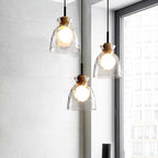 Arisha Minimalist Geometric Glass Pendant Light, Dining Room