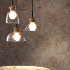 Arisha Minimalist Geometric Glass Pendant Light, Dining Room