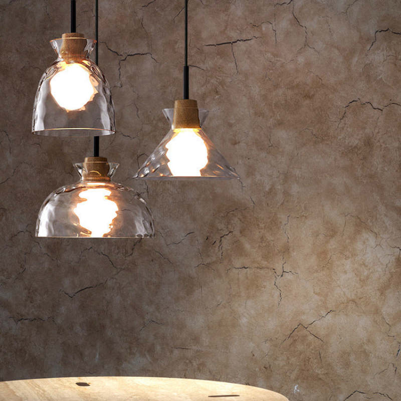 Arisha Minimalist Geometric Glass Pendant Light, Dining Room
